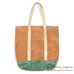 1980's UNKNOWN TWO-TONE CANVAS TOTE BAG / UNUSUAL...
