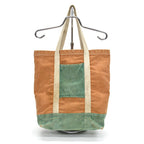 1980's UNKNOWN TWO-TONE CANVAS TOTE BAG / UNUSUAL...