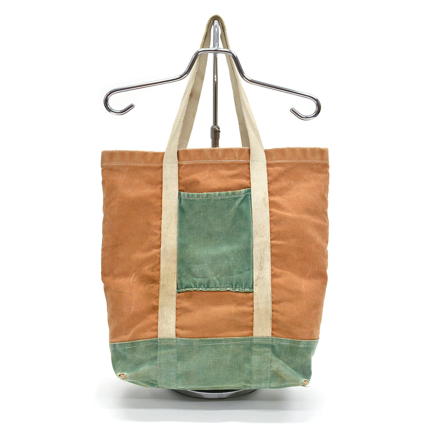 1980's UNKNOWN TWO-TONE CANVAS TOTE BAG / UNUSUAL...