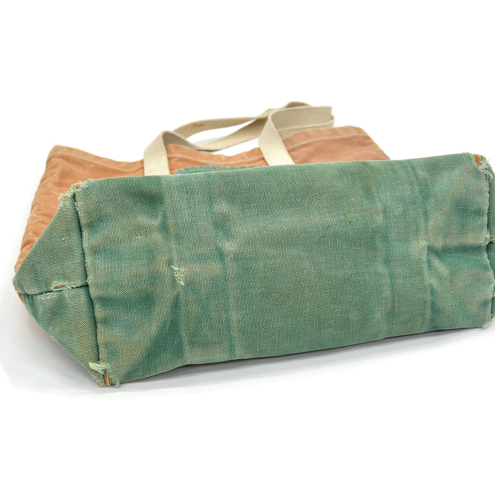 1980's UNKNOWN TWO-TONE CANVAS TOTE BAG / UNUSUAL...
