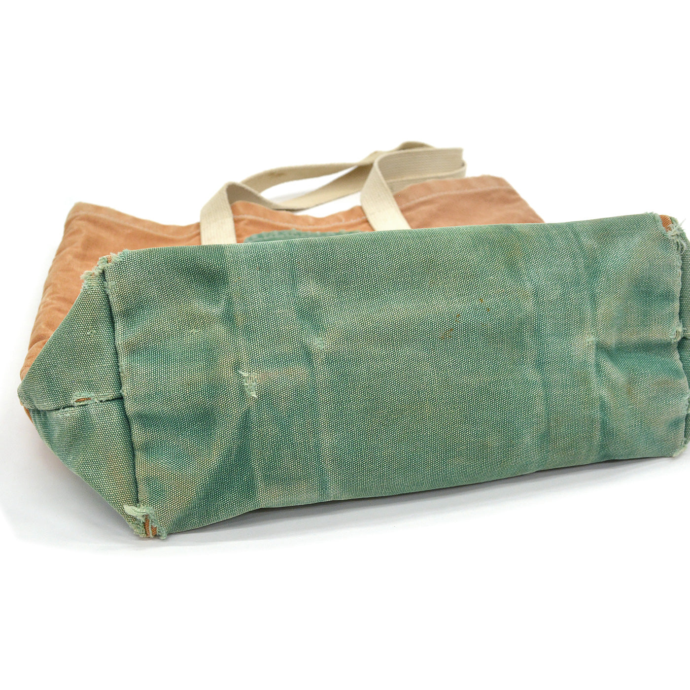 1980's UNKNOWN TWO-TONE CANVAS TOTE BAG / UNUSUAL...
