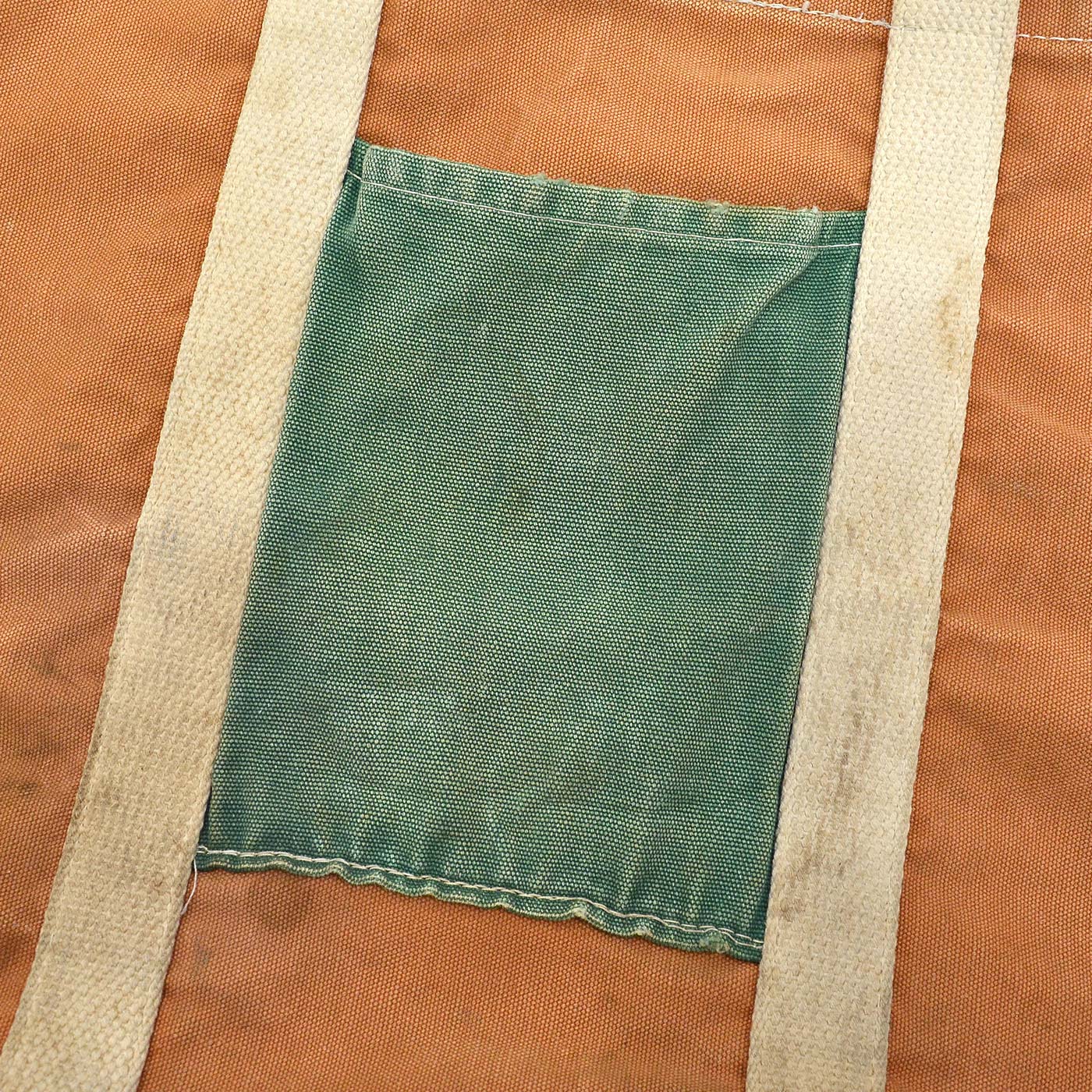 1980's UNKNOWN TWO-TONE CANVAS TOTE BAG / UNUSUAL...
