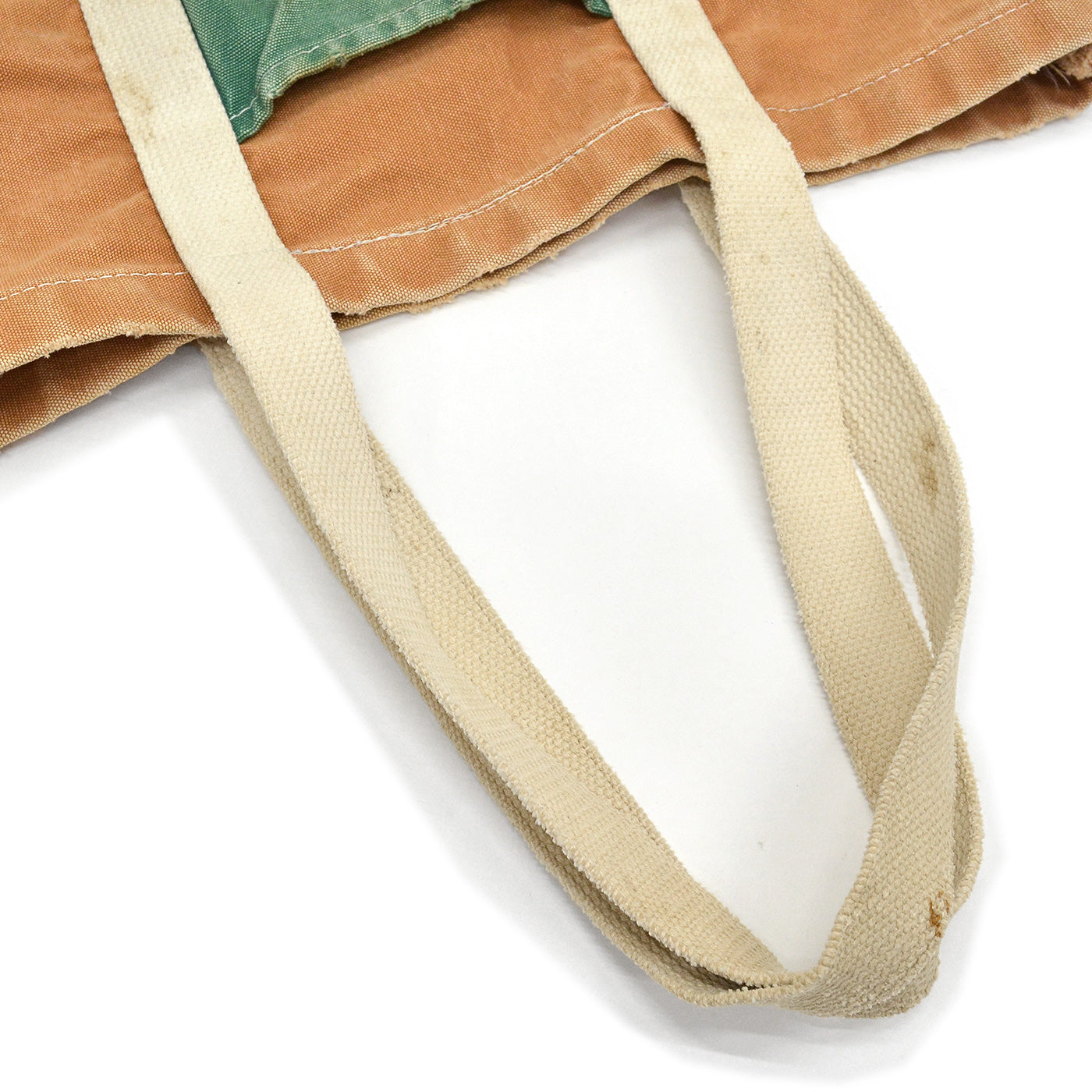1980's UNKNOWN TWO-TONE CANVAS TOTE BAG / UNUSUAL...
