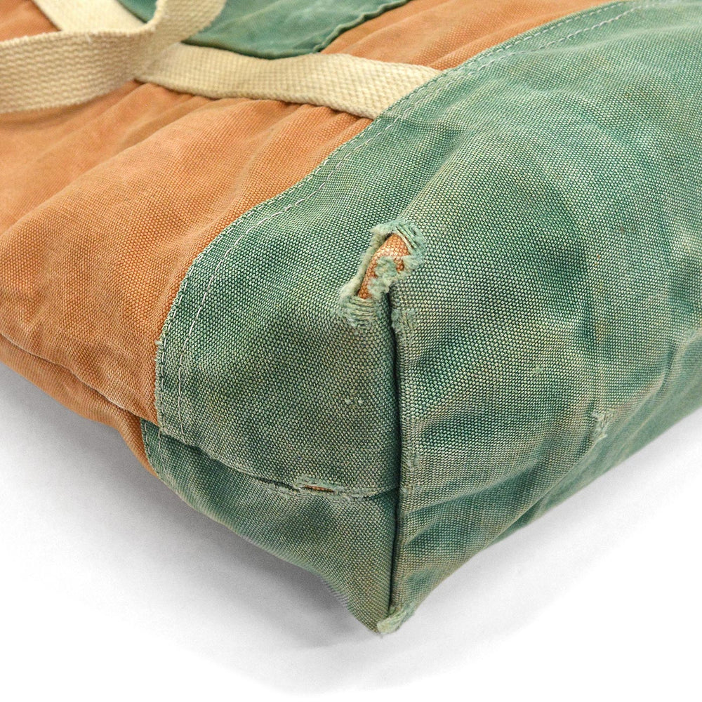 1980's UNKNOWN TWO-TONE CANVAS TOTE BAG / UNUSUAL...