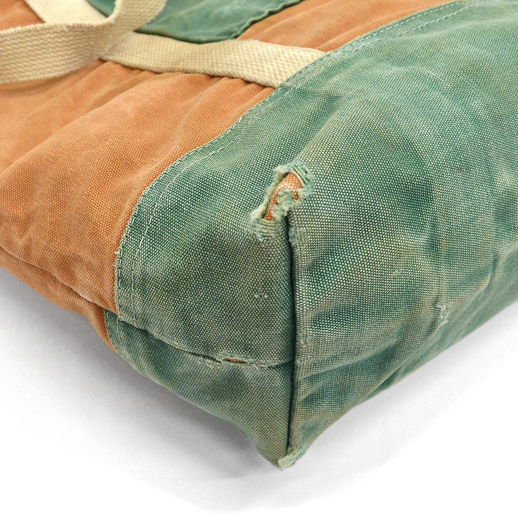 1980's UNKNOWN TWO-TONE CANVAS TOTE BAG / UNUSUAL...