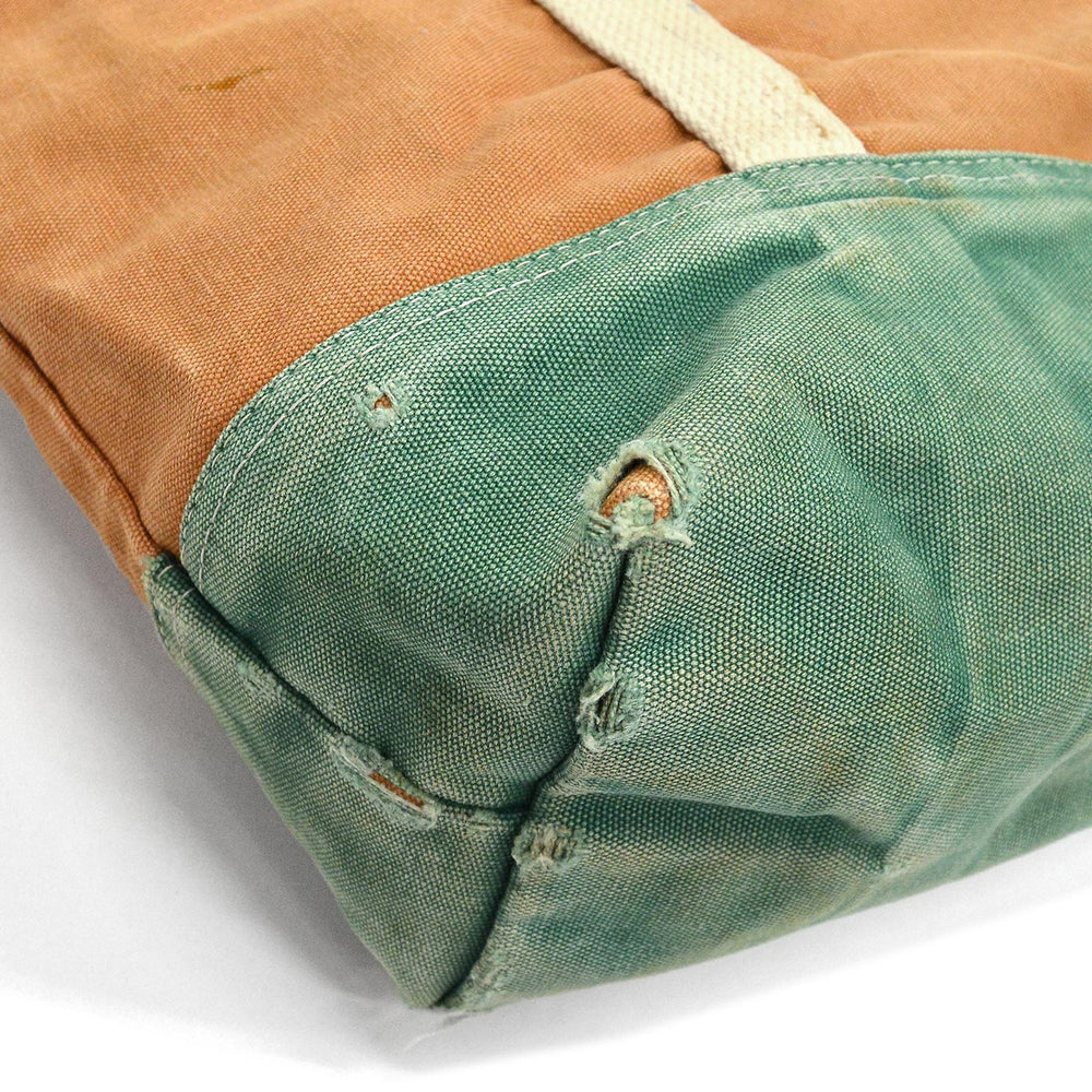 1980's UNKNOWN TWO-TONE CANVAS TOTE BAG / UNUSUAL...