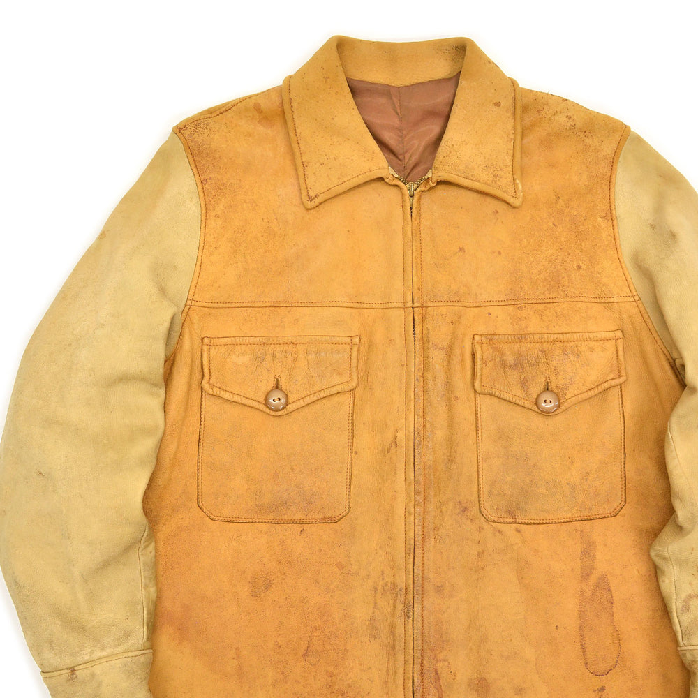 1950s~ TWO-TONE DEERSKIN LEATHER SPORT JACKET ...