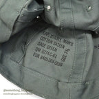 1960's DEADSTOCK USAF CAP, UTILITY, MAN'S COTTON SATEEN SAGE GREEN... 71/2