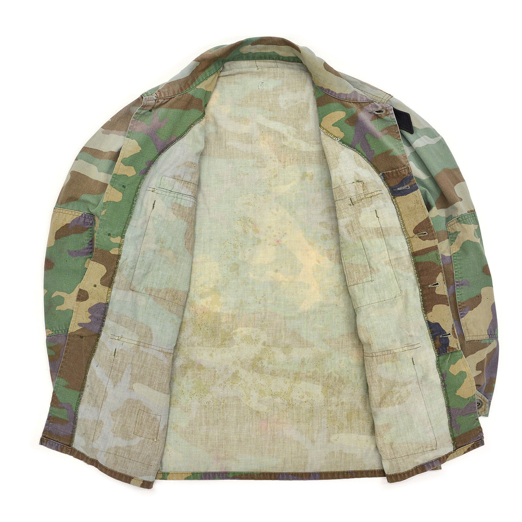 1980s~ U.S. ARMY WOODLAND CAMO BDU JACKET / FADED ...