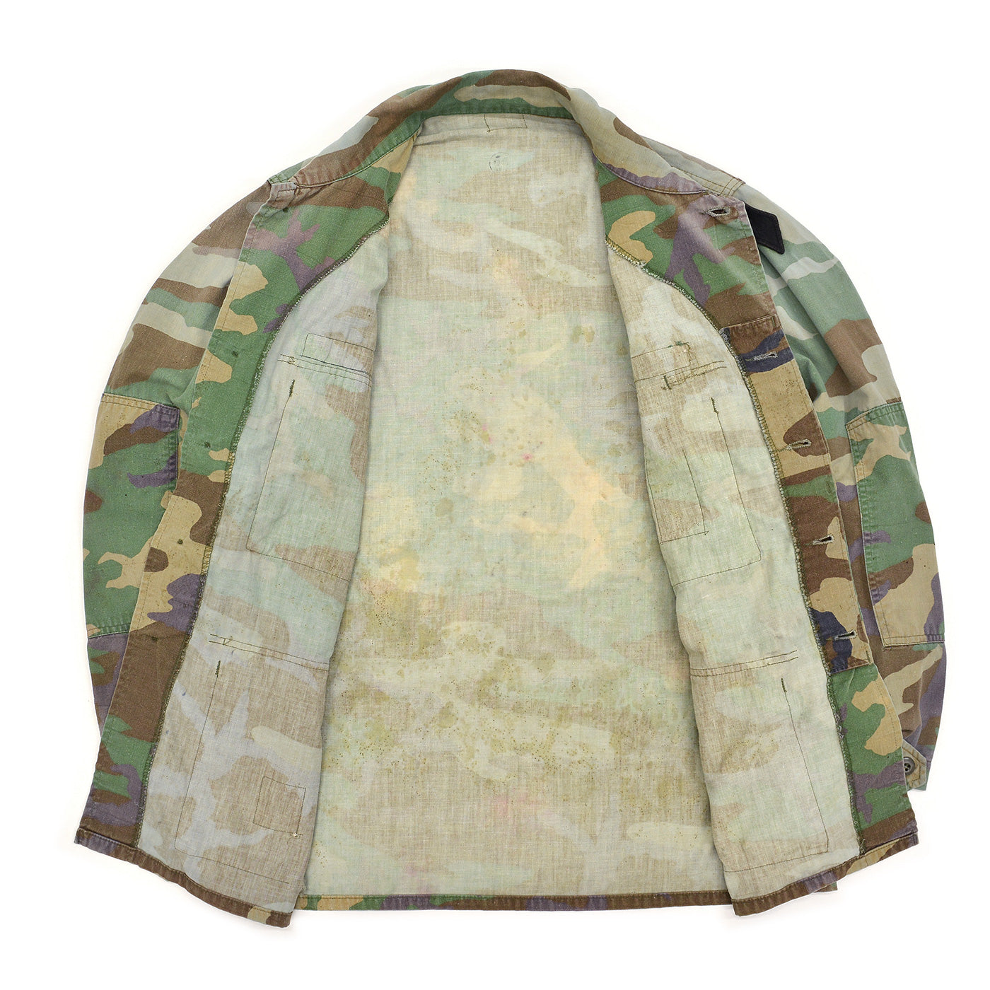 1980s~ U.S. ARMY WOODLAND CAMO BDU JACKET / FADED ...