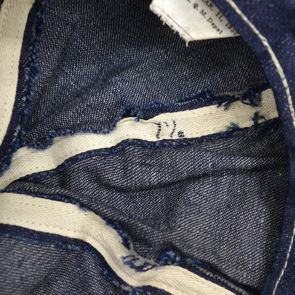 1940's U.S.ARMY M-37 DENIM HAT / ALMOST DEADSTOCK ... 71/2