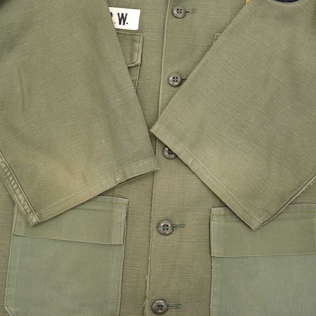 1970's U.S.ARMY OG-107 SHIRT / FISHING CLUB PATCH & CUSTOM POCKETS ...
