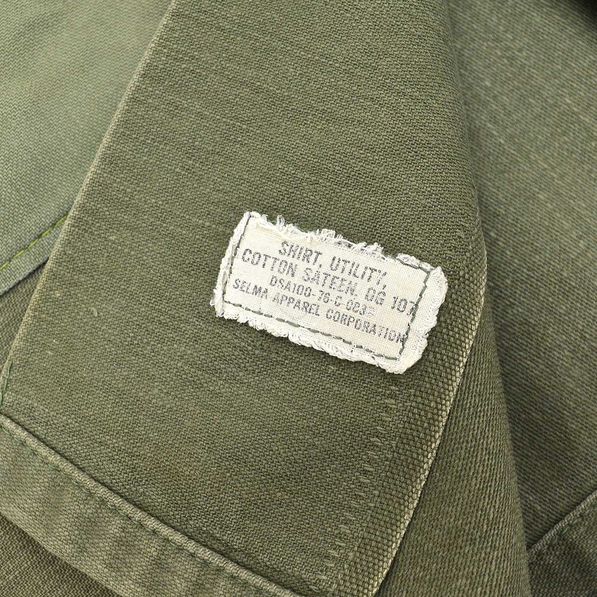 1970's U.S.ARMY OG-107 SHIRT / FISHING CLUB PATCH & CUSTOM POCKETS ...