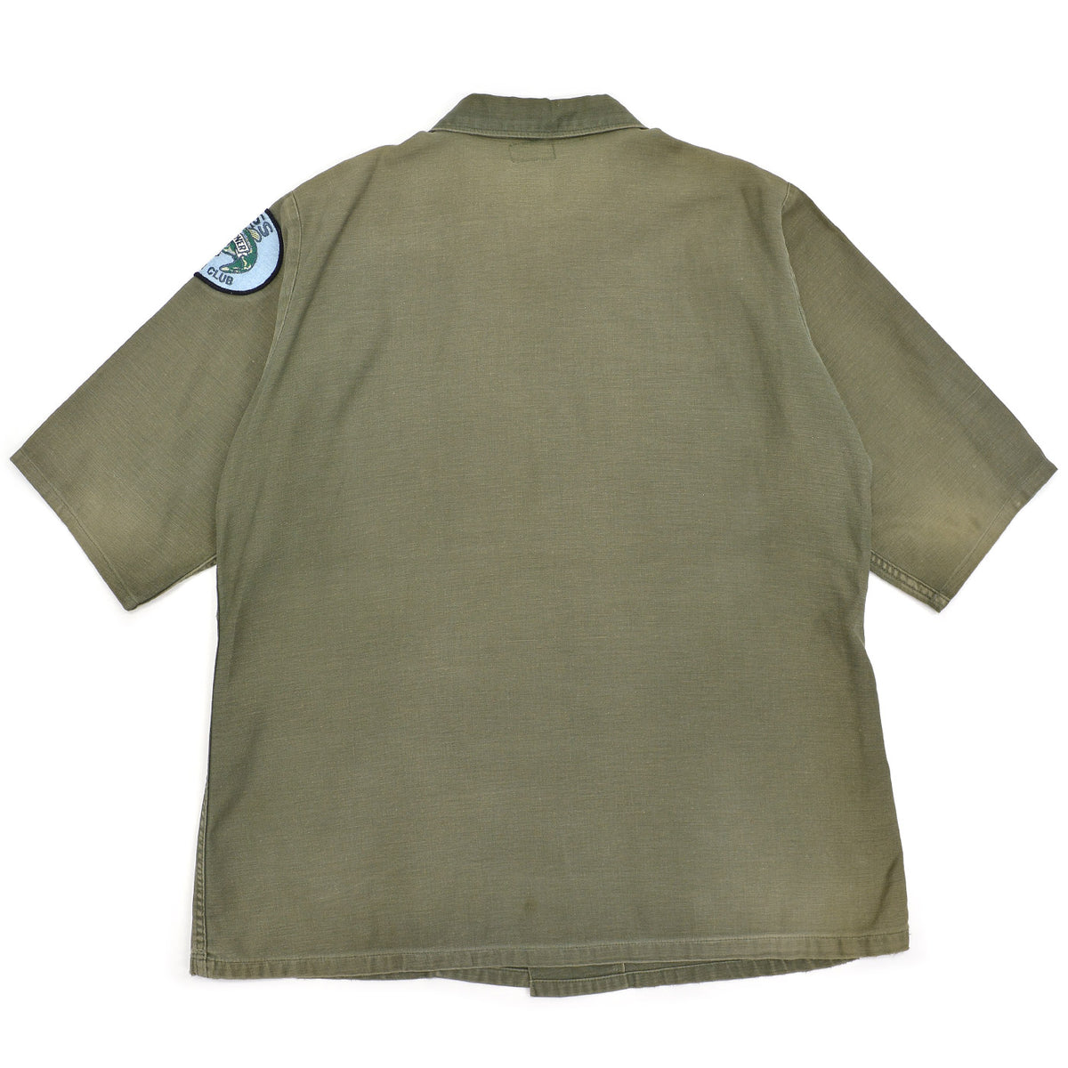 1970's U.S.ARMY OG-107 SHIRT / FISHING CLUB PATCH & CUSTOM POCKETS ...