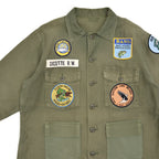 1970's U.S.ARMY OG-107 SHIRT / FISHING CLUB PATCH & CUSTOM POCKETS ...