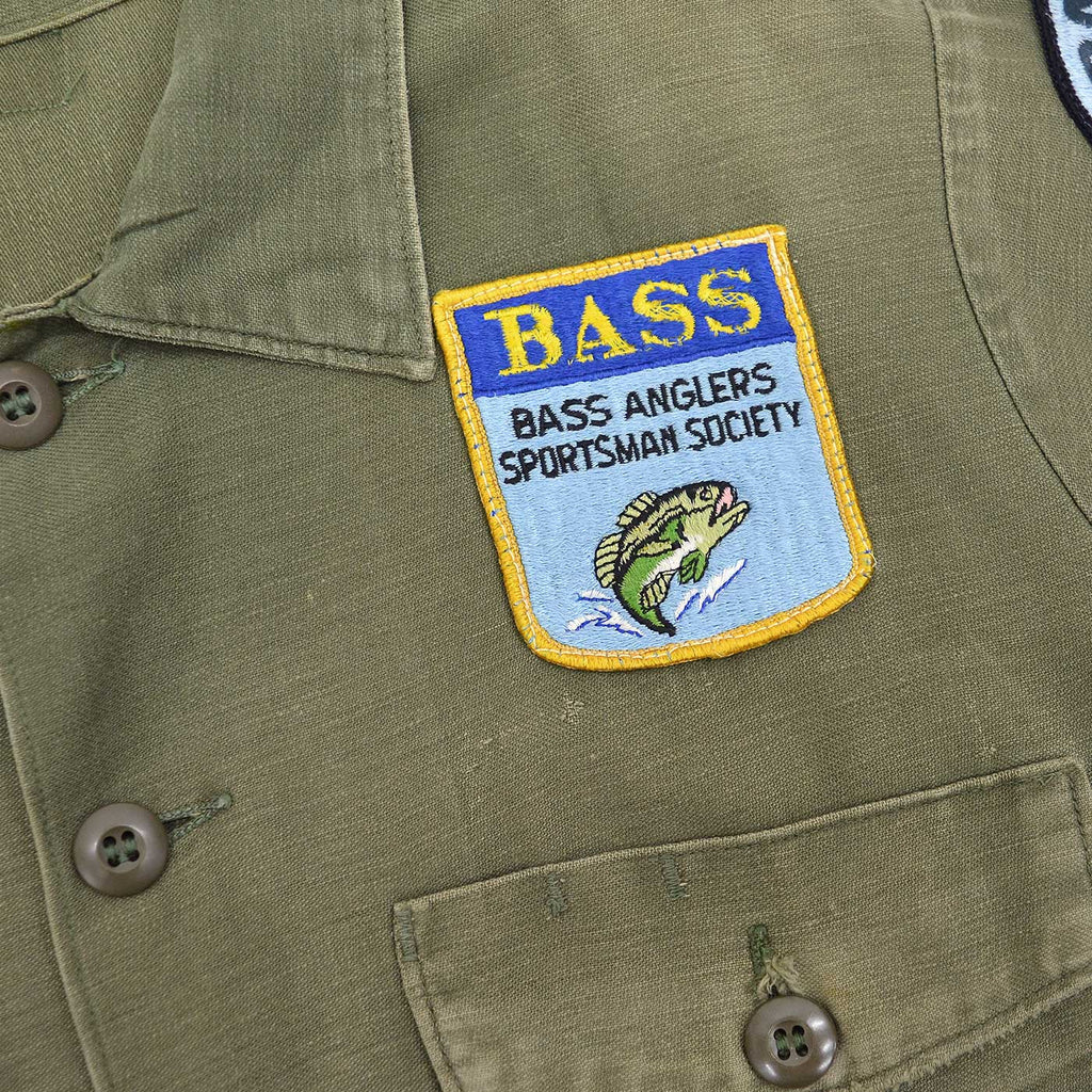 1970's U.S.ARMY OG-107 SHIRT / FISHING CLUB PATCH & CUSTOM POCKETS ...