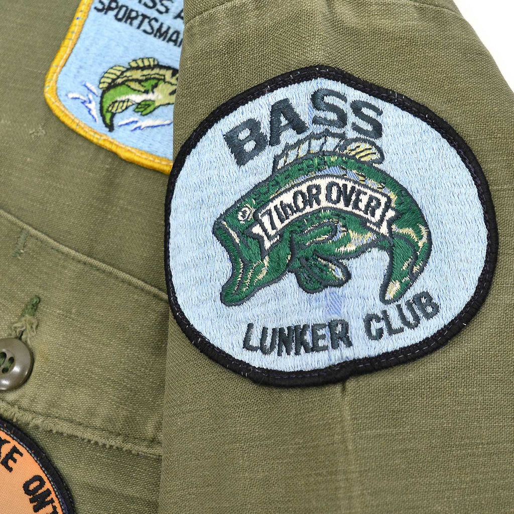 1970's U.S.ARMY OG-107 SHIRT / FISHING CLUB PATCH & CUSTOM POCKETS ...