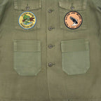 1970's U.S.ARMY OG-107 SHIRT / FISHING CLUB PATCH & CUSTOM POCKETS ...