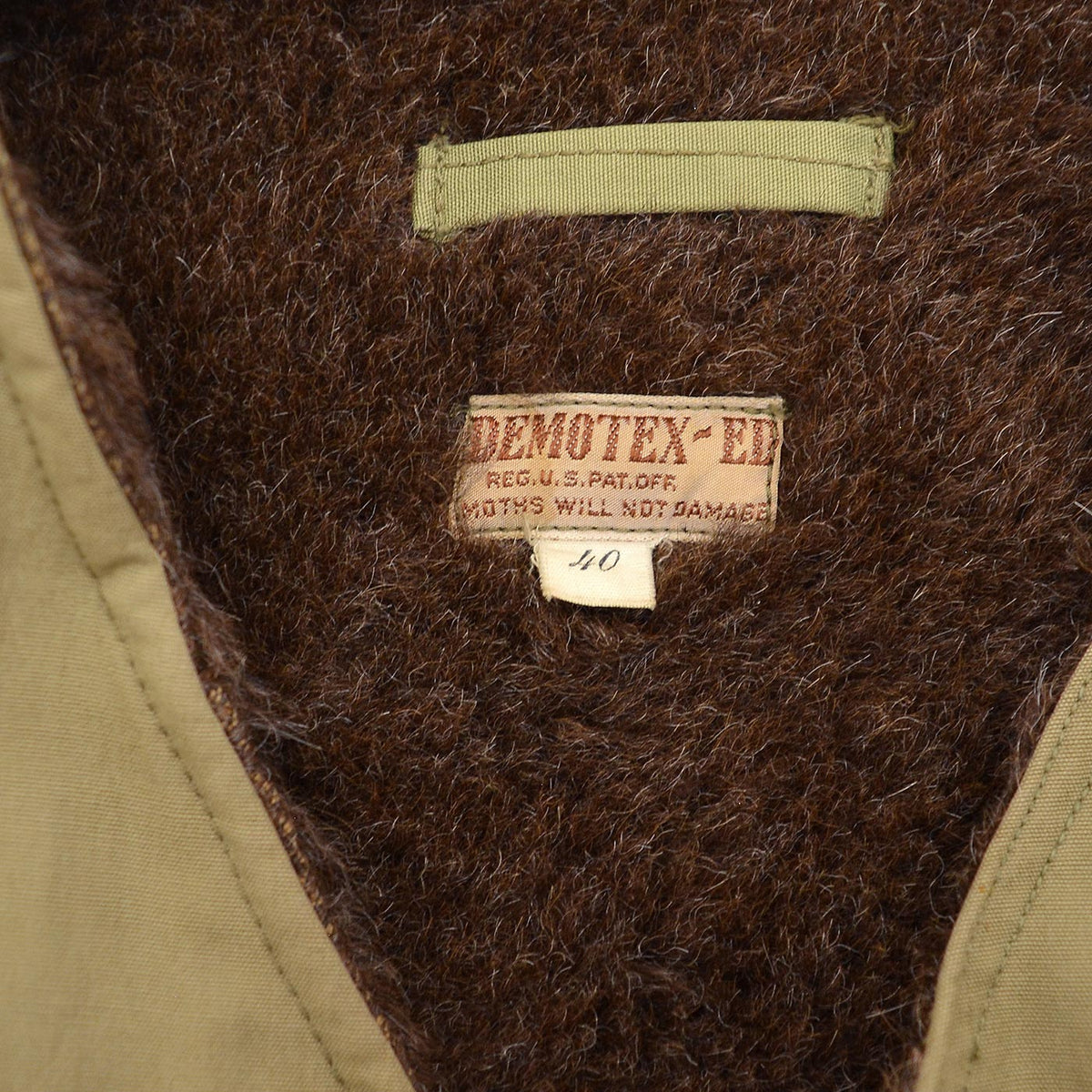 1940's U.S.NAVY EMBROIDERED ALPACA-LINED DECK VEST / EXTREMERY RARE ... 40
