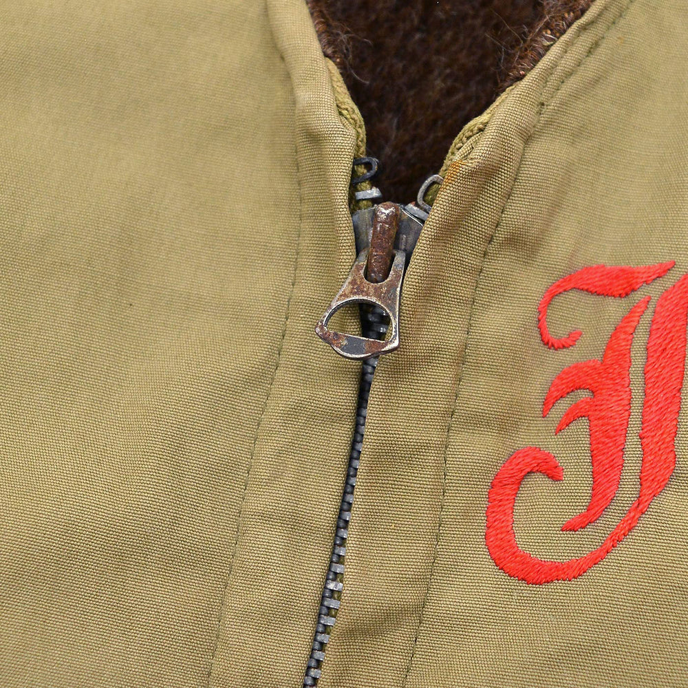 1940's U.S.NAVY EMBROIDERED ALPACA-LINED DECK VEST / EXTREMERY RARE ... 40
