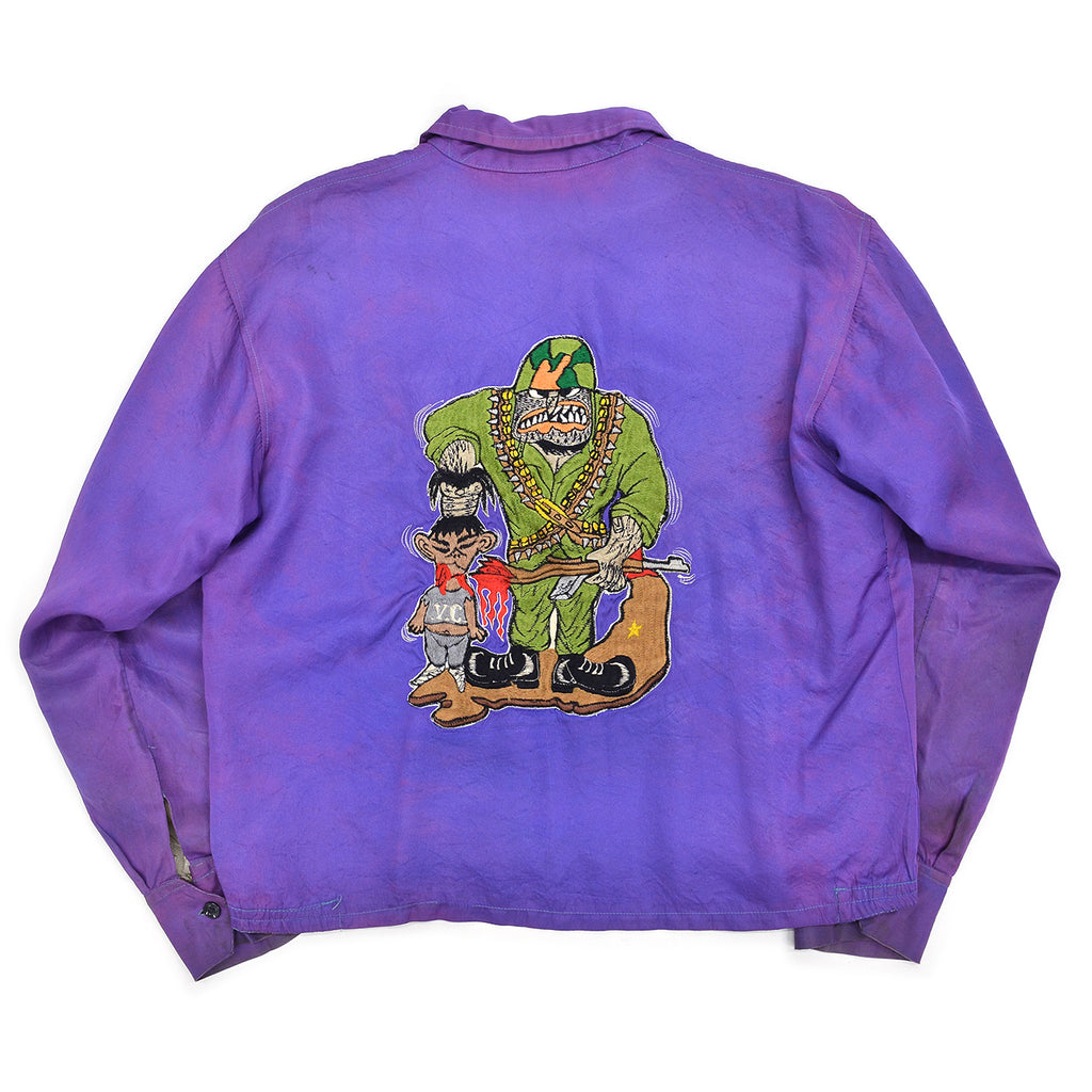1960's VIETNAM WAR ERA OKINAWA EMBROIDERY SOUVENIR JACKET / RARE COLOR ...