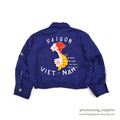 1960's BABY VIETNAM SOUVENIR JACKET BLUE / MAP ...
