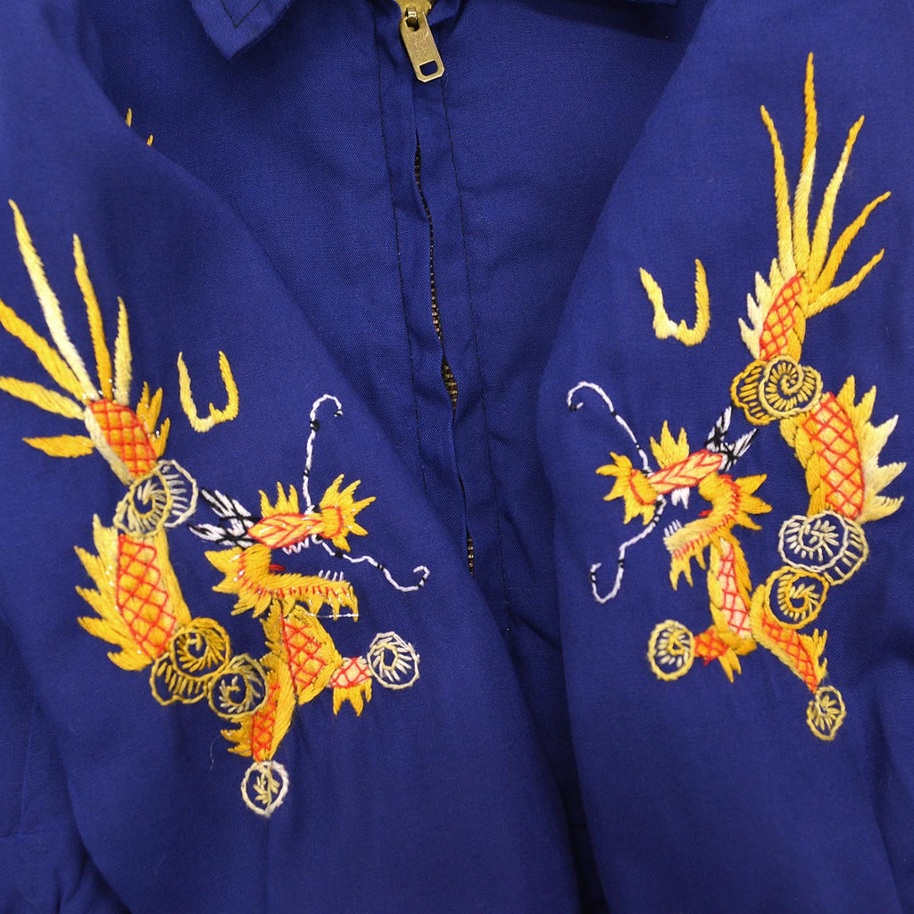 1960's BABY VIETNAM SOUVENIR JACKET BLUE / MAP ...