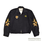 1960's KIDS VIETNAM SOUVENIR JACKET BLACK / HELICOPTER ... RARE