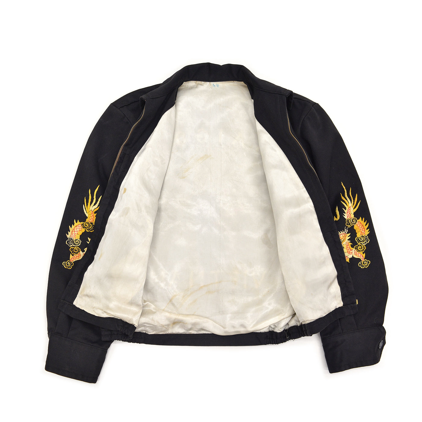 1960's KIDS VIETNAM SOUVENIR JACKET BLACK / HELICOPTER ... RARE