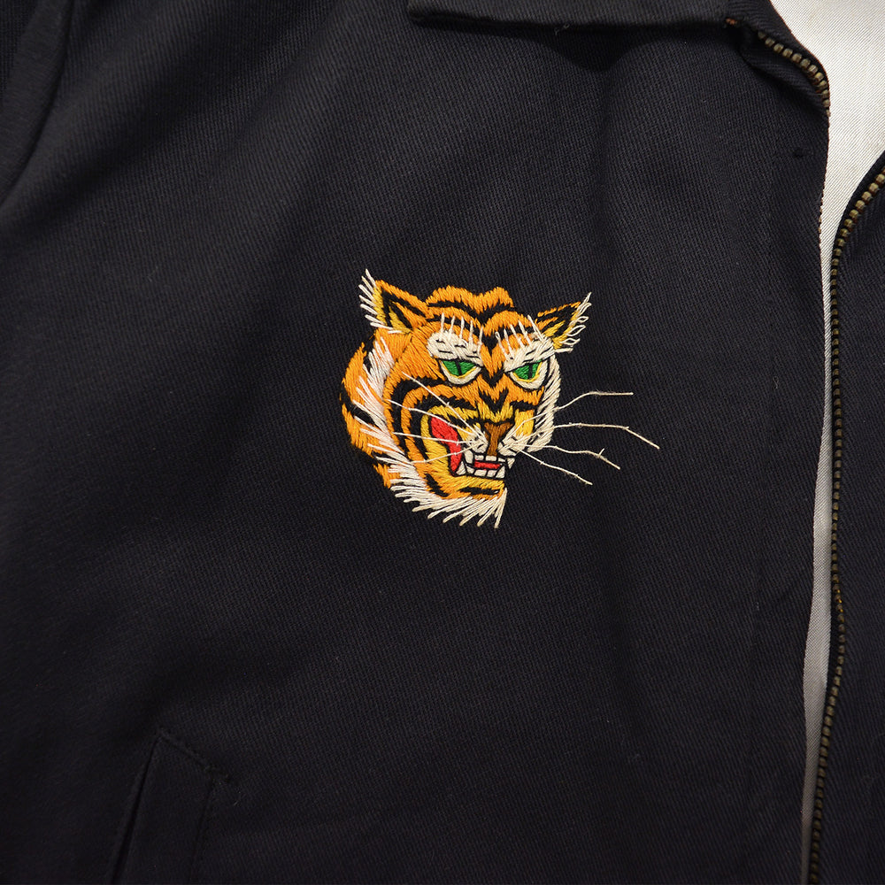 1960's KIDS VIETNAM SOUVENIR JACKET BLACK / HELICOPTER ... RARE