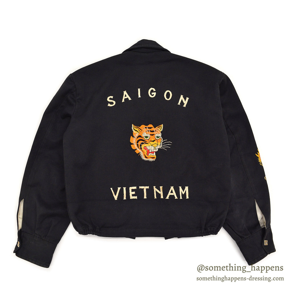 1960's KIDS VIETNAM SOUVENIR JACKET BLACK / TIGER FACE ...