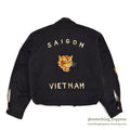 1960's KIDS VIETNAM SOUVENIR JACKET BLACK / TIGER FACE ...