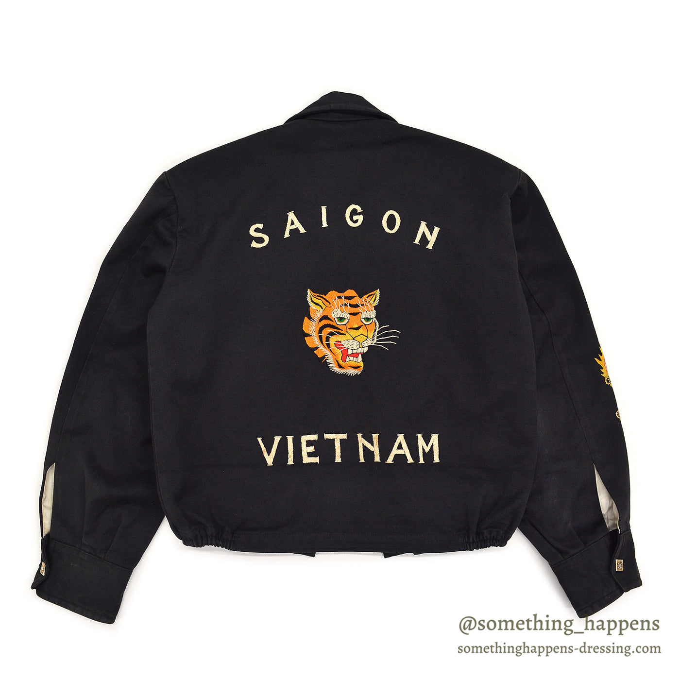 1960's KIDS VIETNAM SOUVENIR JACKET BLACK / TIGER FACE ...