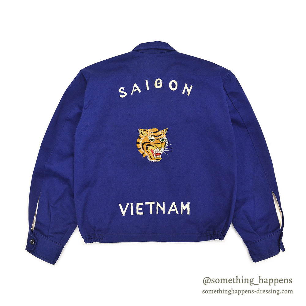 1960s KIDS VIETNAM SOUVENIR JACKET BLUE / TIGER FACE ...