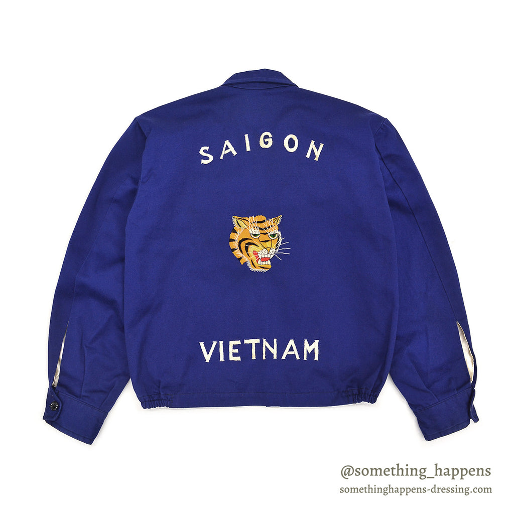 1960s KIDS VIETNAM SOUVENIR JACKET BLUE / TIGER FACE ...