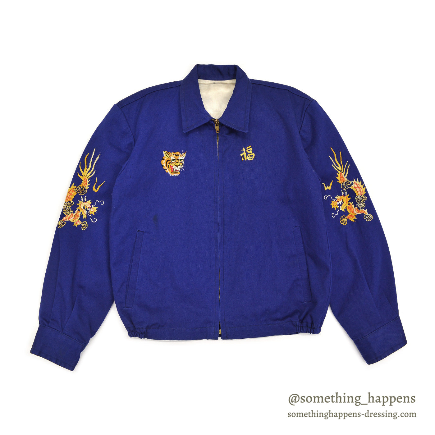 1960's KIDS VIETNAM SOUVENIR JACKET BLUE / TIGER FACE 1960's KIDS VIETNAM SOUVENIR JACKET BLUE / TIGER FACE