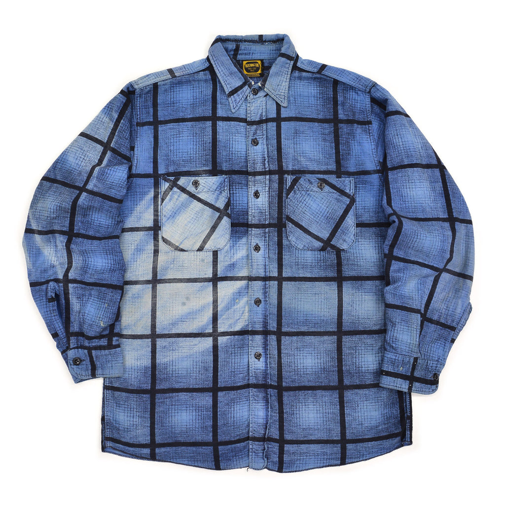 1960's WASHINGTON D.C. PLAID PRINT FLANNEL SHIRT / SUN FADED ...