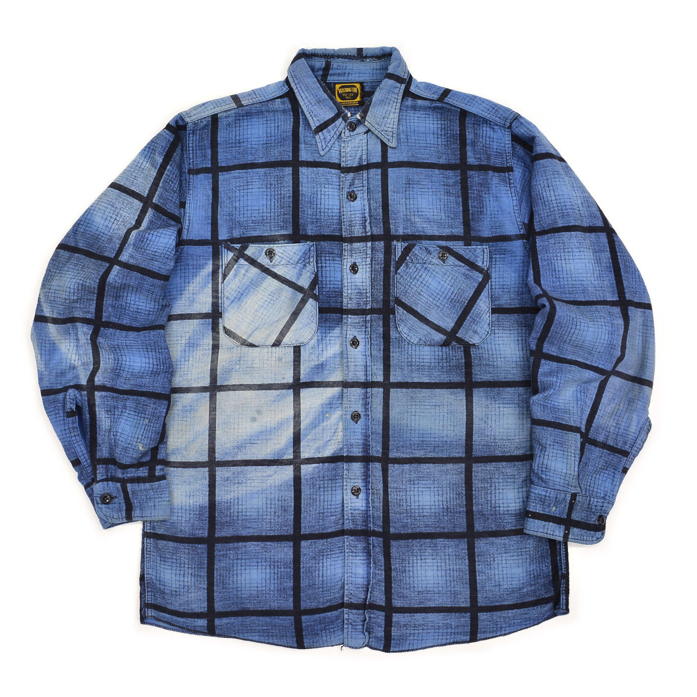 1960's WASHINGTON D.C. PLAID PRINT FLANNEL SHIRT / SUN FADED ...