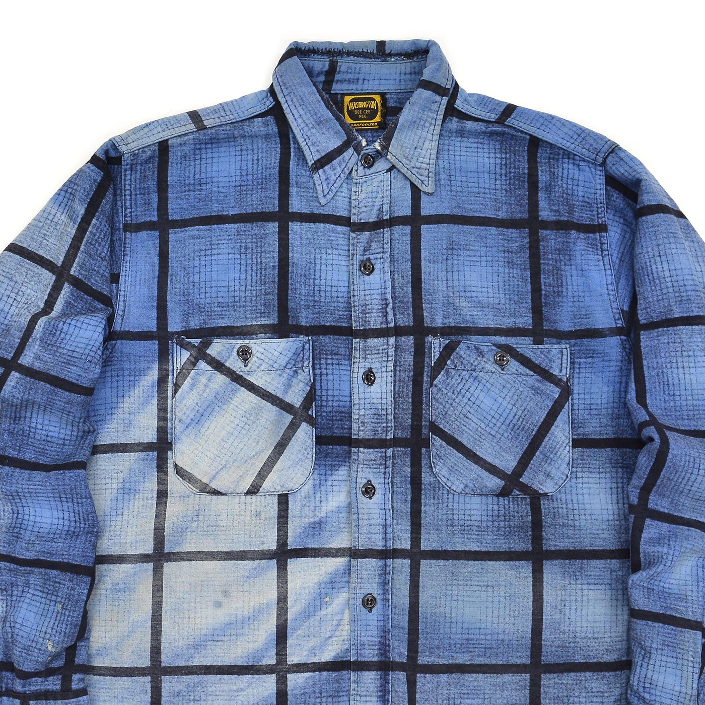 1960's WASHINGTON D.C. PLAID PRINT FLANNEL SHIRT / SUN FADED ...