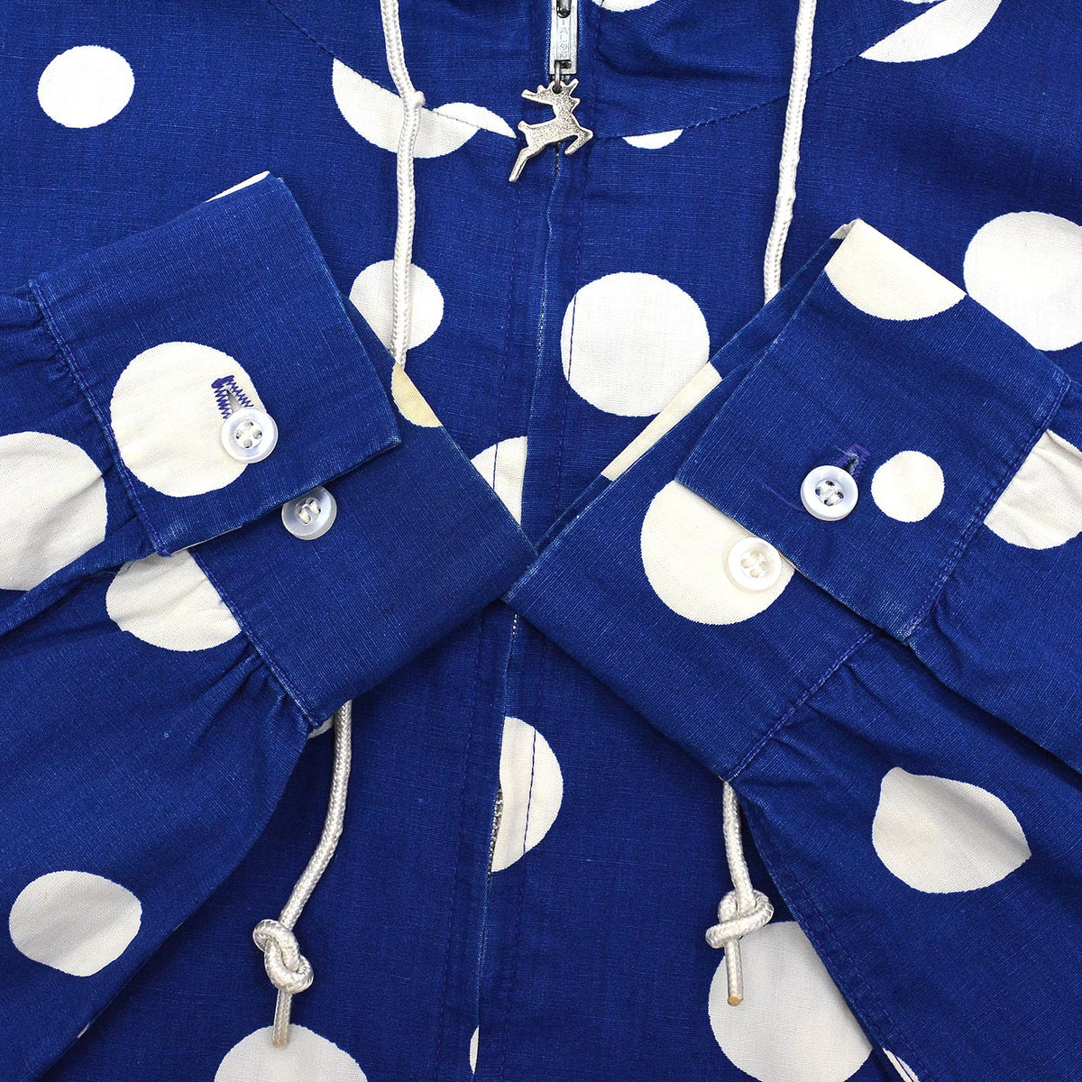 1960's WHITE STAG POLKA DOTS COTTON HOODED JACKET ...