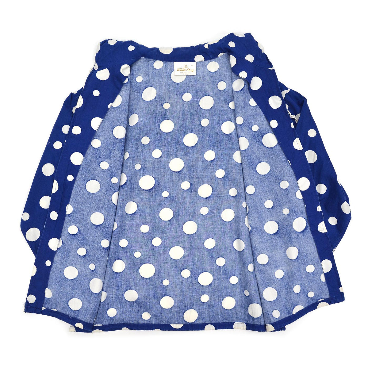 1960's WHITE STAG POLKA DOTS COTTON HOODED JACKET ...