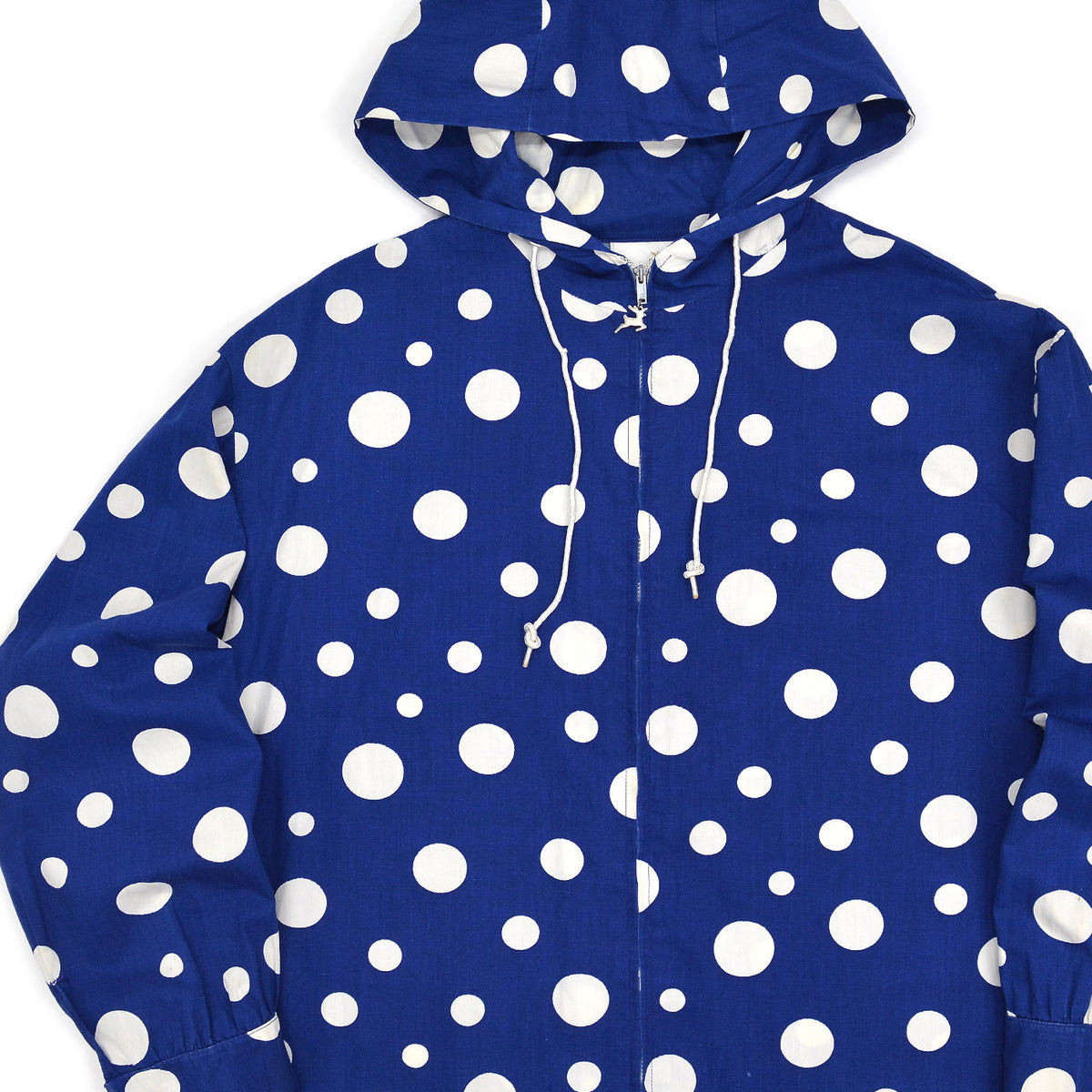 1960's WHITE STAG POLKA DOTS COTTON HOODED JACKET ...