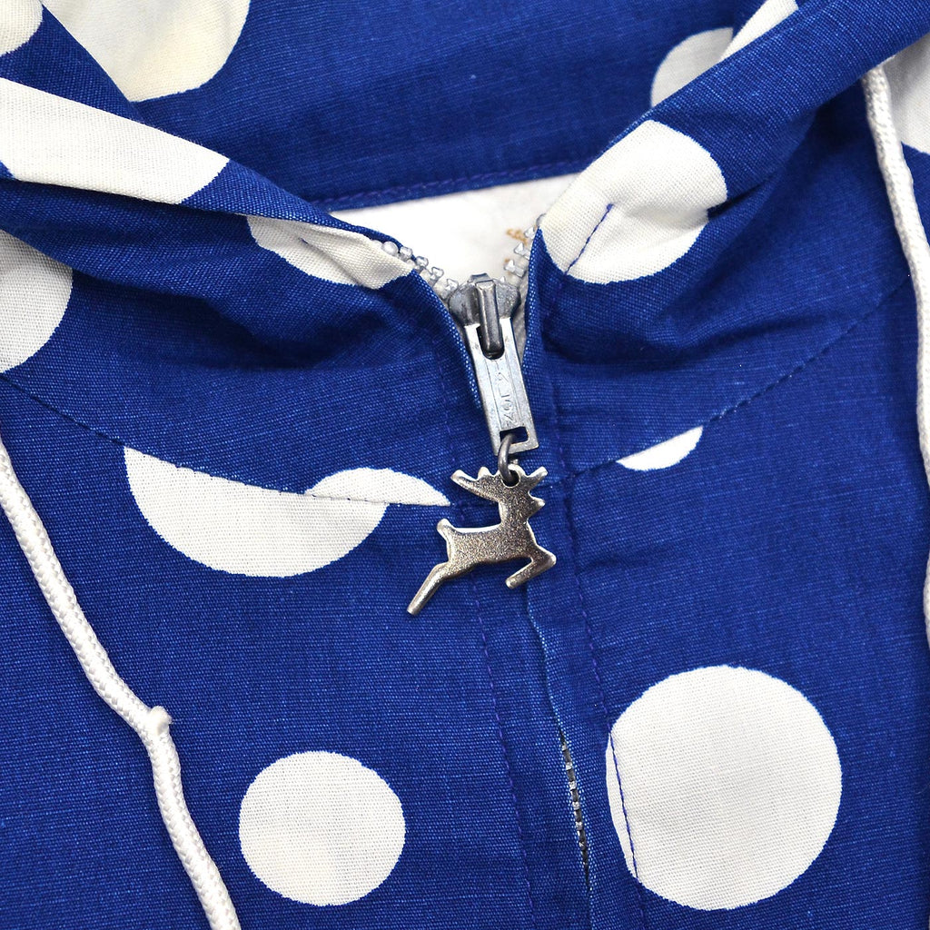 1960's WHITE STAG POLKA DOTS COTTON HOODED JACKET ...