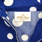 1960's WHITE STAG POLKA DOTS COTTON HOODED JACKET ...