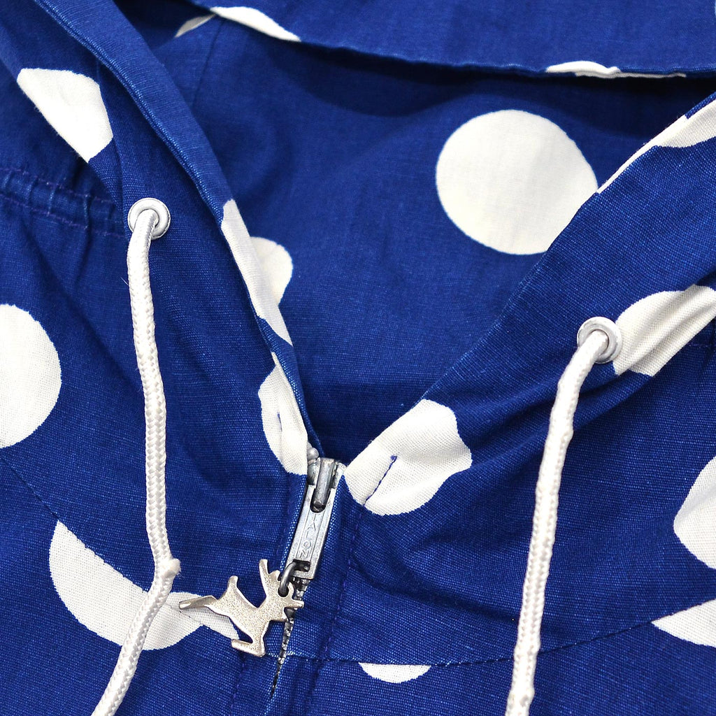 1960's WHITE STAG POLKA DOTS COTTON HOODED JACKET ...