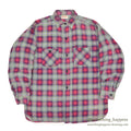 ~1960's WINTER KING PRINT FLANNEL SHIRT / GUSSET ...