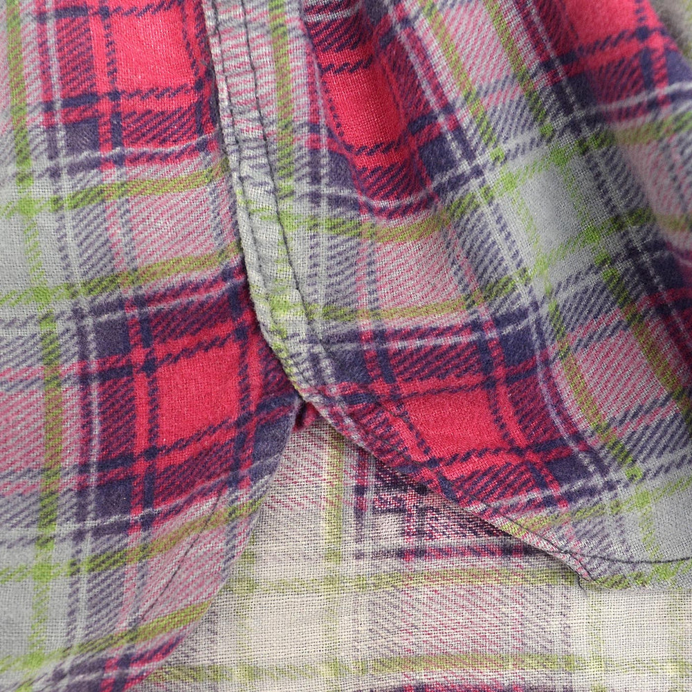 ~1960's WINTER KING PRINT FLANNEL SHIRT / GUSSET ...