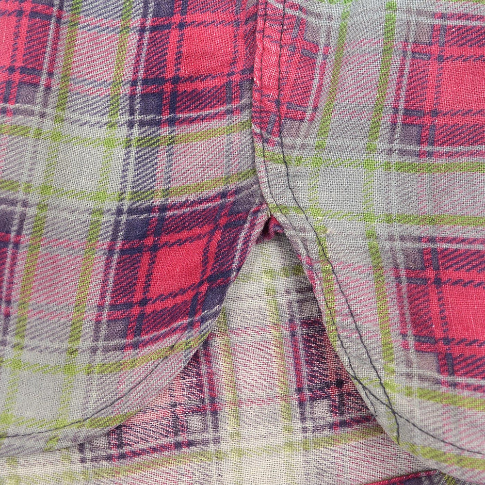 ~1960's WINTER KING PRINT FLANNEL SHIRT / GUSSET ...