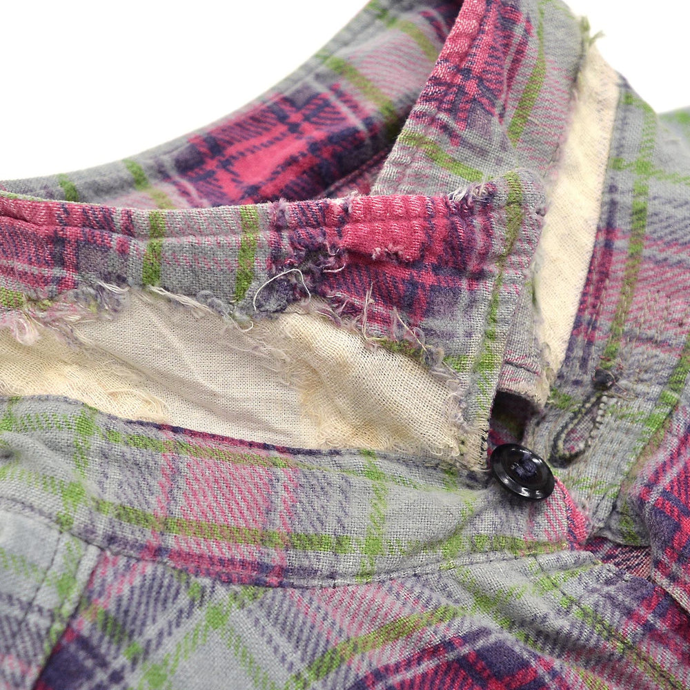 ~1960's WINTER KING PRINT FLANNEL SHIRT / GUSSET ...