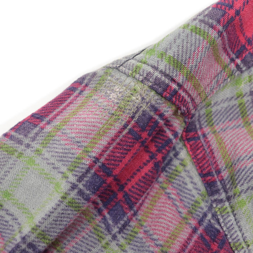 ~1960's WINTER KING PRINT FLANNEL SHIRT / GUSSET ...